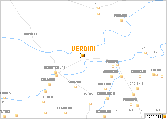 map of Vērdiņi