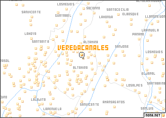 map of Vereda Canales