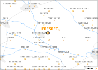 map of Veresrét