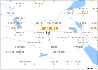 map of Vergelės