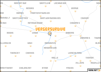 map of Verger-sur-Dive