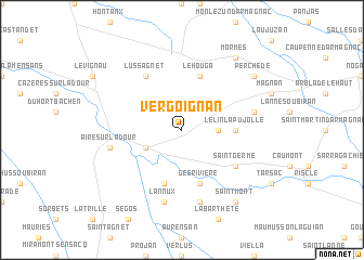 map of Vergoignan