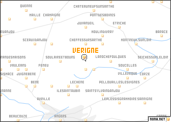 map of Vérigné
