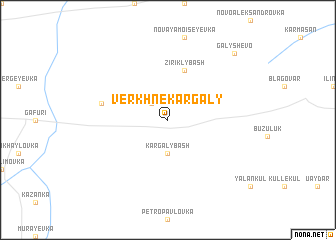 map of Verkhnekargaly