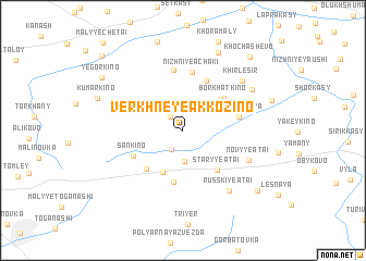 map of Verkhneye Akkozino