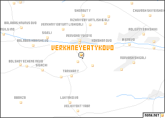 map of Verkhneye Atykovo