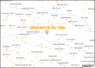 map of Verkhniye Yelyshi