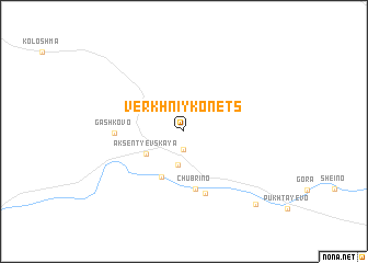 map of Verkhniy Konets