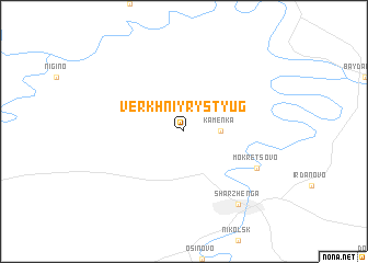 map of Verkhniy Rystyug