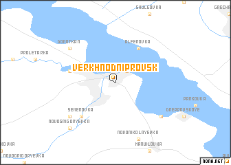 map of Verkhnʼodniprovsʼk