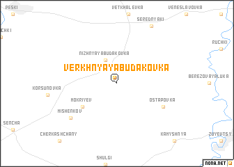 map of Verkhnyaya Budakovka