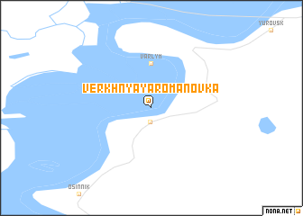 map of Verkhnyaya Romanovka