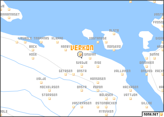 map of Verkön