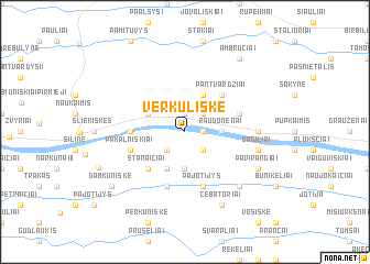 map of Verkuliškė