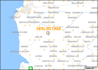 map of Verlincthun