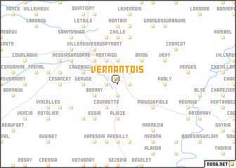 map of Vernantois