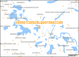 map of Vernet Corozal Quinta Sección