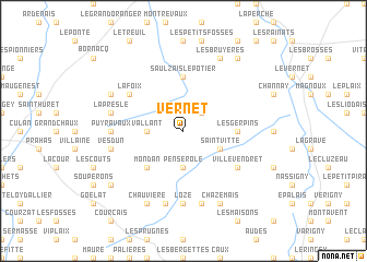 map of Vernet