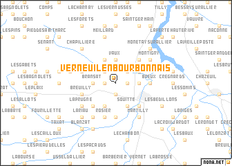 map of Verneuil-en-Bourbonnais