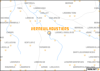 map of Verneuil-Moustiers