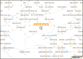 map of Vernines