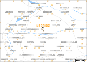 map of Vernioz