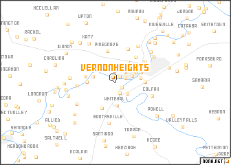 map of Vernon Heights
