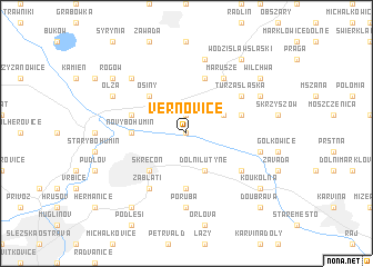 map of Věřňovice