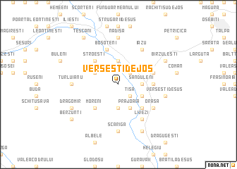 map of Verşeşti de Jos