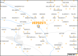 map of Verşeşti