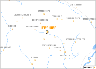 map of Vershire