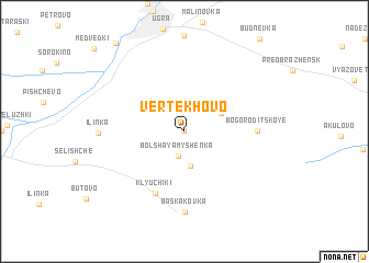 map of Vertekhovo
