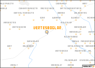 map of Vértesboglár
