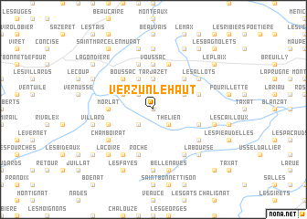 map of Verzun le Haut
