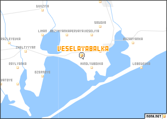 map of Vesëlaya Balka