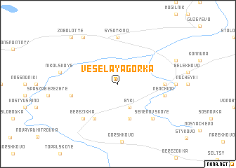 map of Vesëlaya Gorkà