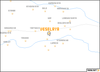 map of Vesëlaya