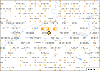 map of Veselice