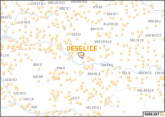 map of Veselice