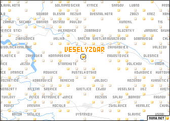 map of Veselý Žďár