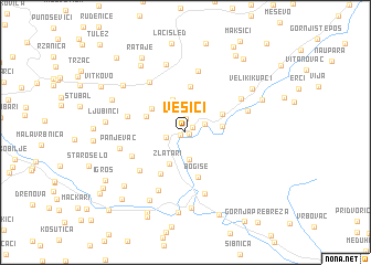 map of Vesići