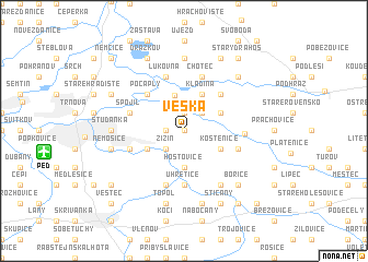 map of Veská