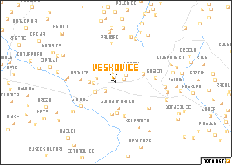 map of Veskoviće