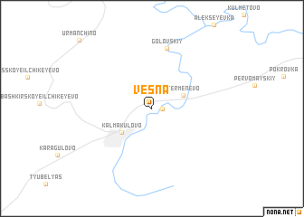 map of Vesna