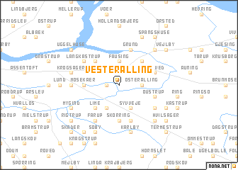 map of Vester Alling