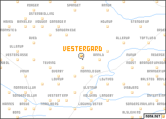 map of Vestergård