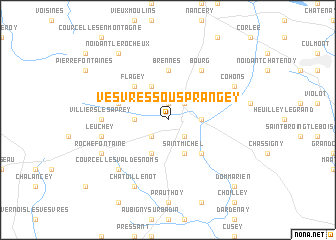 map of Vesvres-sous-Prangey