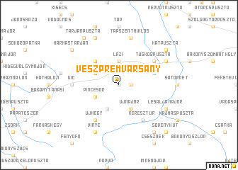 map of Veszprémvarsány