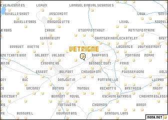 map of Vétrigne