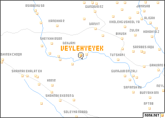 map of Veyleh-ye Yek